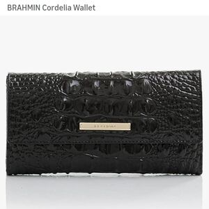 Brahmin Melbourne Cordelia Deep Purple Trifold Lk New
